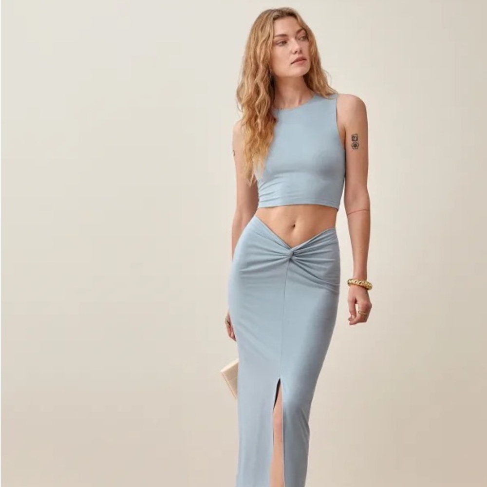 Reformation Rylan Two Piece Set in Mineral XS